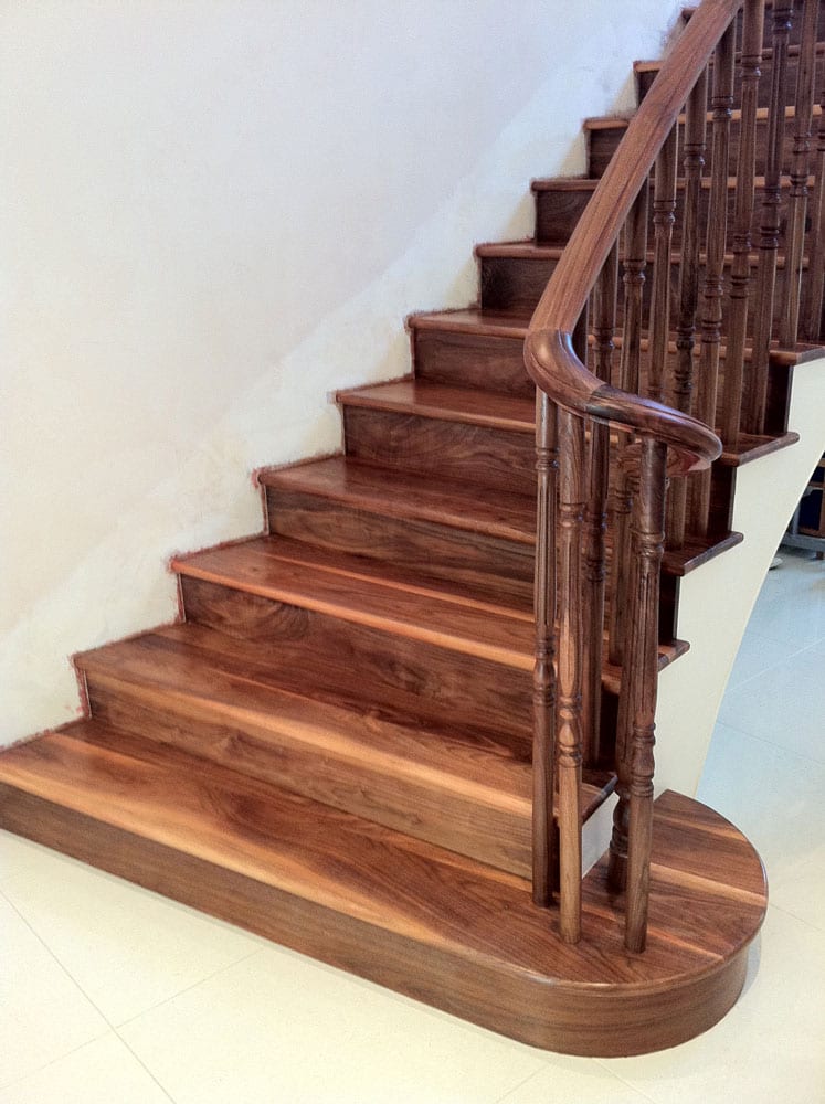 Walnut Handrail, Virginia Water - Sky Stairs